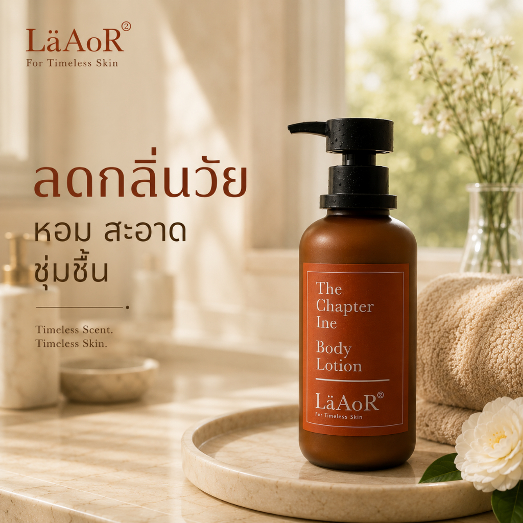 LäAoR² โลชั่นทาผิว ลดกลิ่นวัย SilverAge ลดกลิ่นแก่ หอม ชุ่มชื้น 300ml.