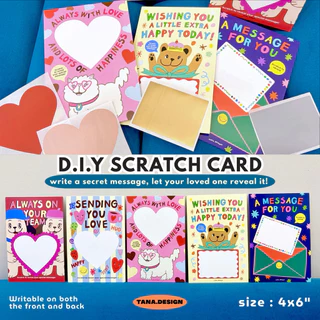 (Tana.design) D.I.Y Scratch Card /การ์ดขูดลายหัวใจ