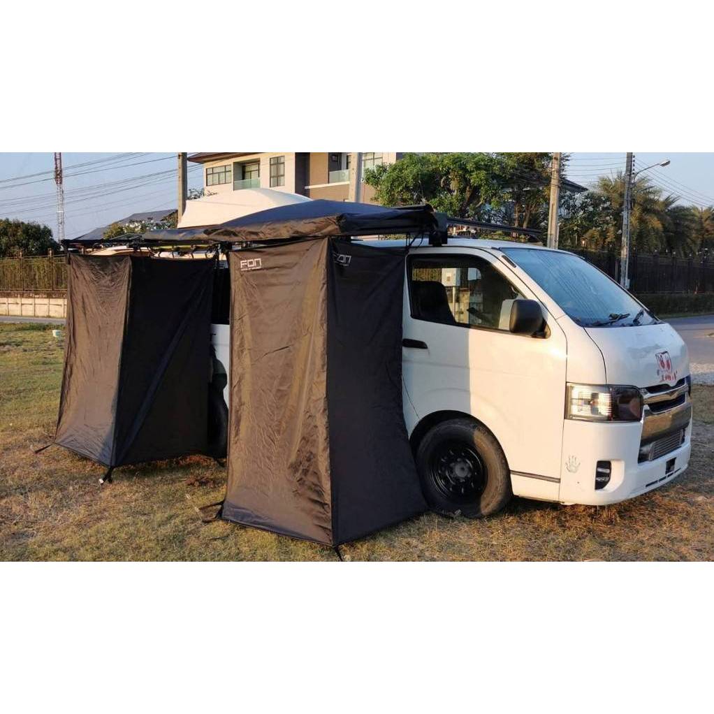 Fon​ ห้องน้ำข้างรถ awning ห้องน้ำ แบบมีหลังคา