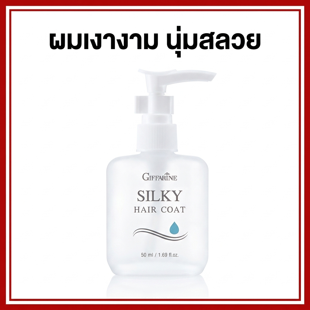 ซิลค์กี้แฮร์โค้ท กิฟฟารีน บำรุงเส้นผม น้ำมันบำรุงผม สินค้าของแท้ 100% รับประกันคุณภาพ 50 มล./ 90 มล.