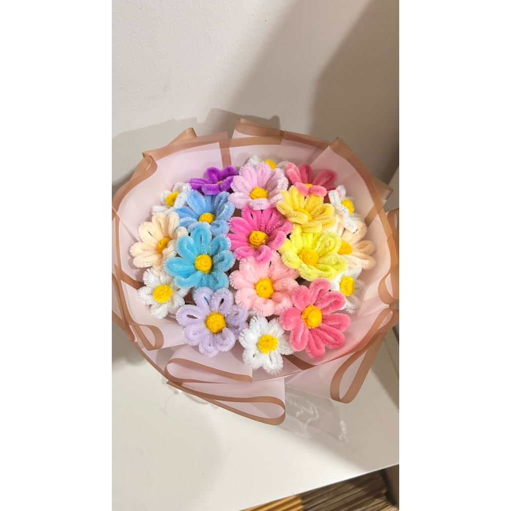 ช่อกลมดอกเดซี่หลายสีพร้อมส่ง