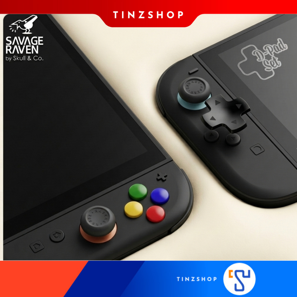[ส่งด่วน] (SVTW025) ปุ่ม Dpad จอยคอน Switch2 Skull & Co. Savage Raven D Pad Button Cap Set ปกป้องปุ่ม เพิ่มความแม่นยำ
