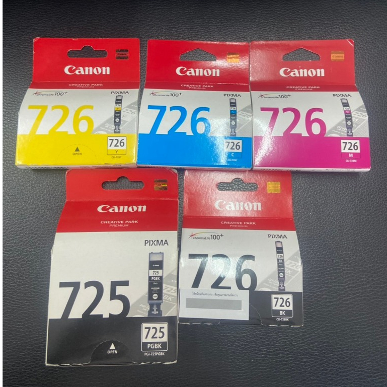 Canon PG-725 Bk Canon 726 Bk C M Y GY แท้100%