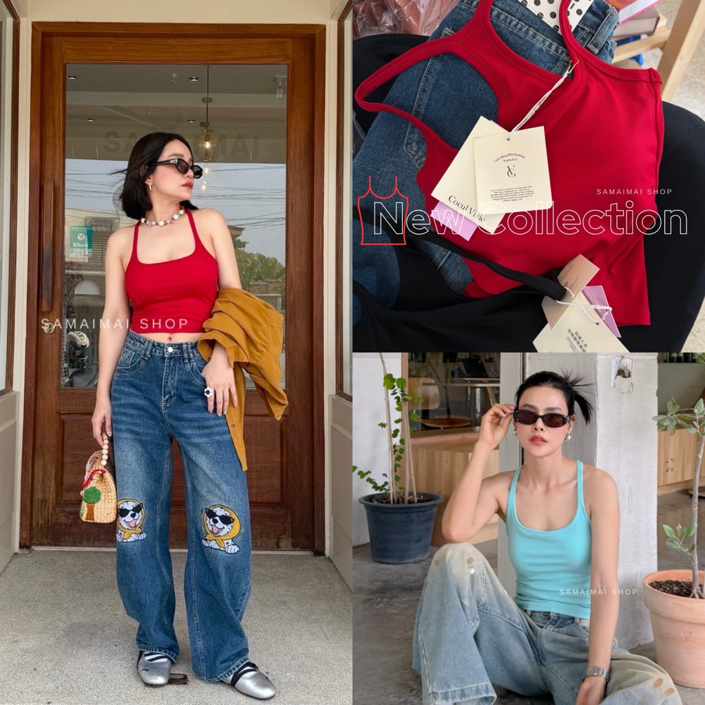 บราสายเดี่ยว ผ้าร่องคอยู เสื้อกล้าม,สปอร์ตบรา #5009