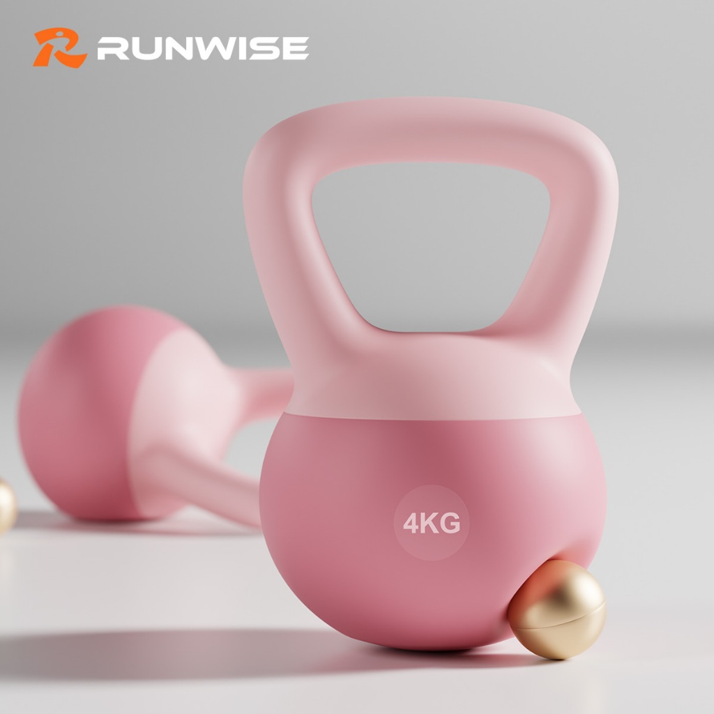 RUNWISE เคตเทิลเบล เคตเทิลเบลล์แบบนุ่ม วัสดุพีวีซีนุ่ม 2/4/6KG Kettlebell ลูกตุ้มยกน้ําหนัก ออกกำลังกาย