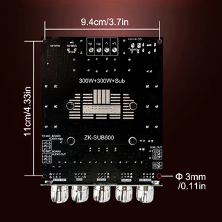 การจัดส่ง 1 วัน🔥ZK-SUB600 บอร์ดแอมป์ TPA3255 BT5.3 300W*2+ซับ 18-50V รับหลายวิธี สำหรับรถ บ้าน การป้องกันไฟฟ้า