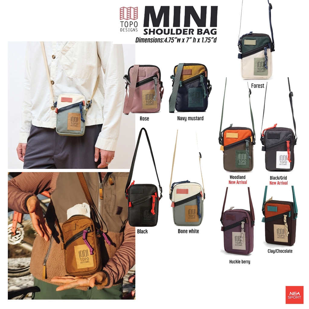 [สีมันได้! ต้องลอง] TOPO DESIGNS Mini Shoulder Bag กระเป๋าสะพายข้าง ใบเล็ก พกพาสะดวก ออกแบบพิเศษ