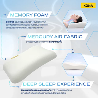 KONA หมอนเมมโมรี่โฟม 30D เพื่อสุขภาพ รุ่น P2436 Memory Foam Pillow