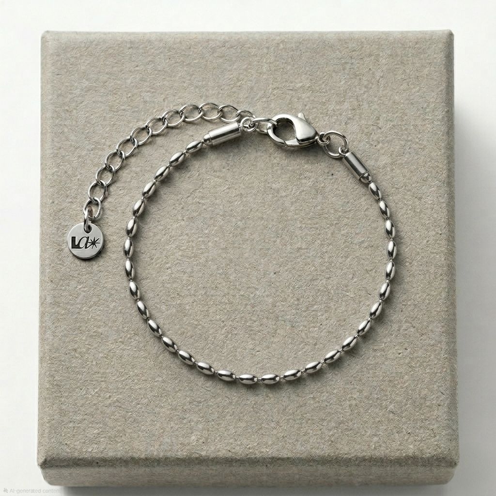 LAZY | กำไลข้อมือ สแตนเลส (Zero Thought - The fine loop) กันน้ำ กันเหงื่อ สีเงิน Stainless steel