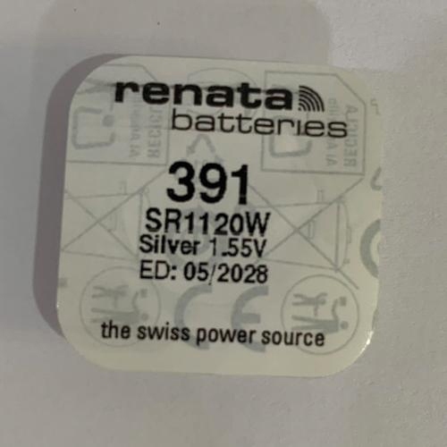 ถ่านกระดุม Renata 391 / SR1120W  แบ่งจำหน่าย  1เม็ด,5เม็ด