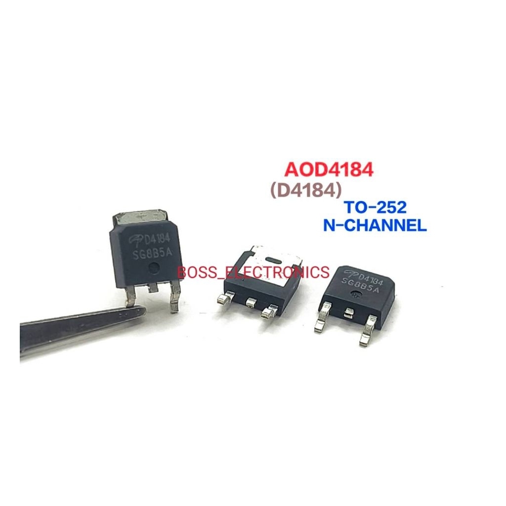 ราคา 1ตัว 👉👉 D4184 AOD4184 มอสเฟตแปะปริ้น  N-Channel MOSFET TO252 4184 กระแส 50A 40V