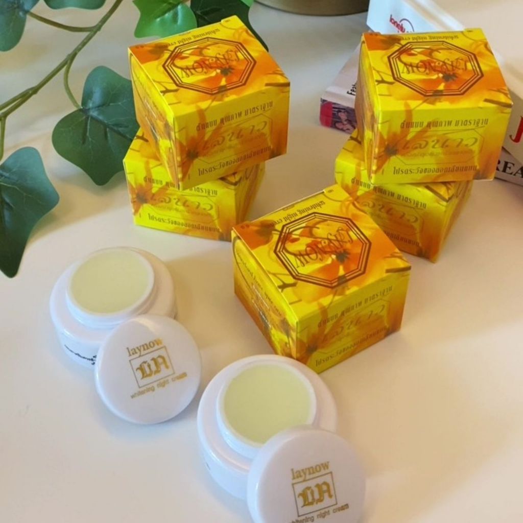 6x6g.กระปุก ประทินเลนาว Layกล่องเหลือง ขนาด 6 กรัม 6 กล่อง
