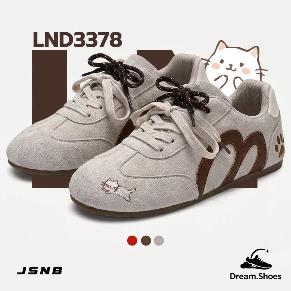 JSNB รองเท้าผ้าใบ รองเท้าผู้หญิงสไตล์เกาหลี พื้นนุ่ม ใส่สบาย นน.เบา พร้อมส่ง [LND3378]