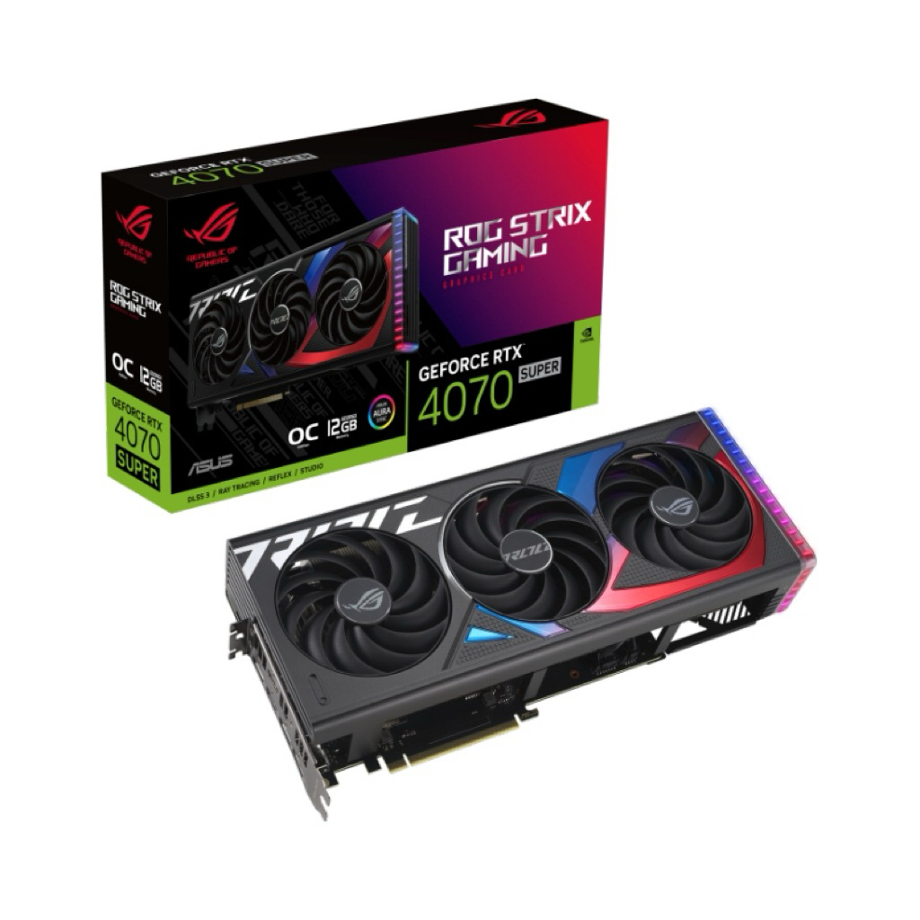 RTX4070SUPER/12GB ASUS ROG STRIX O12G GAMING (OC/D6X) ประกัน jib 09-04-2570