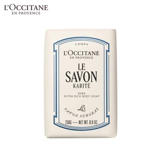 L'Occitane Shea Butter Milk Extra Gentle Soap สบู่ก้อน เชียร์ บัตเตอร์ มิลค์ ทำความสะอาดผิวกาย 250 กรัม