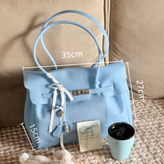 🔥พร้อมจัดส่ง💚💙กระเป๋า Jelly Bag PVC Kiiikiii -กระเป๋าเจลลี่สุดฮิตตอนนี้🔥✨ถุงเยลลี่ กันน้ำ กระเป๋าสะพายไหล่ กระเป๋าโท้ท