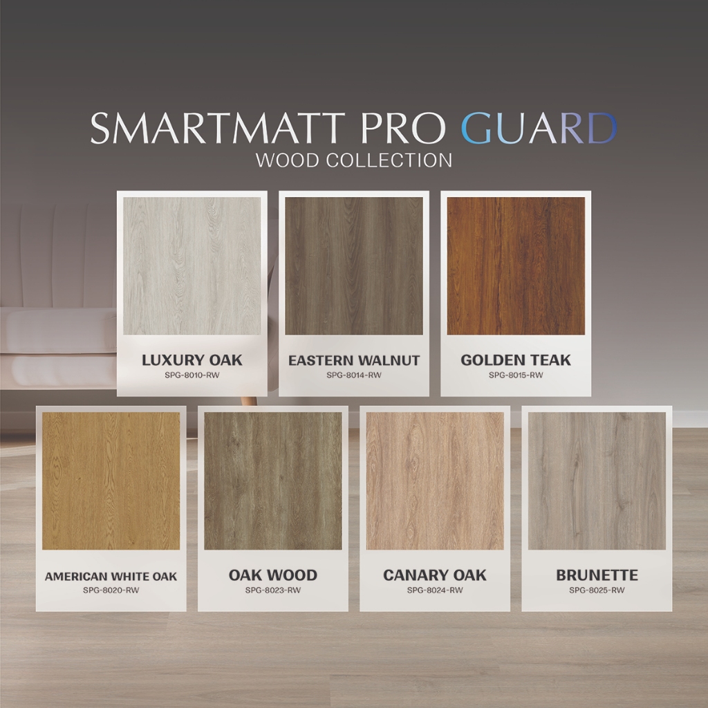 SMARTMATT พื้น SPC รุ่น PRO GUARD แผ่น SPC หนา 6 มม. ปูได้ 2.22 ตรม./กล่อง