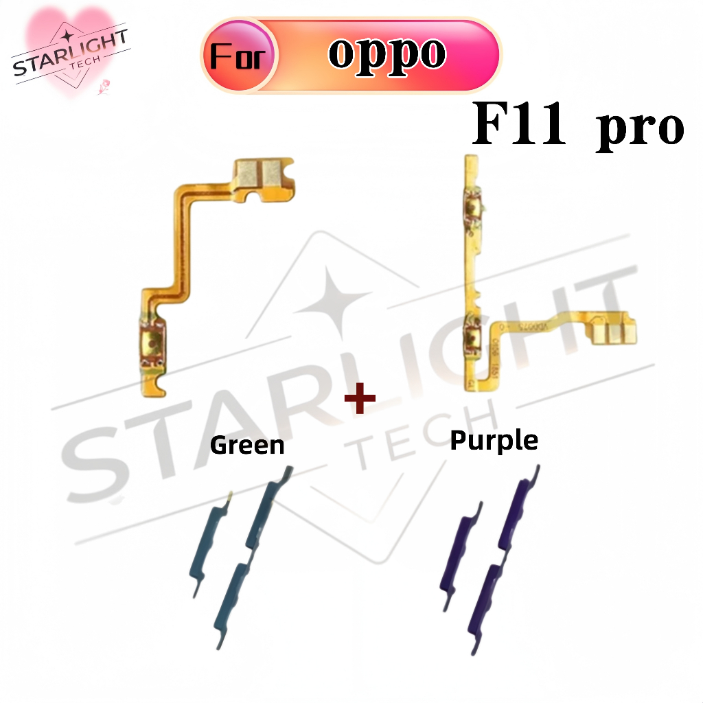 On off Power volume flex ปุ่มสําหรับ Oppo F11 Pro Up Down ปุ่มด้านข้างสายริบบิ้น