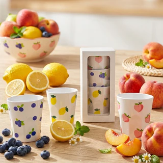 Set แก้วน้ำ 3 ชิ้น ขนาด 3.5 นิ้ว ลาย Cutie Fruity (C6114-3.5) แบรนด์ศรีไทยซุปเปอร์แวร์