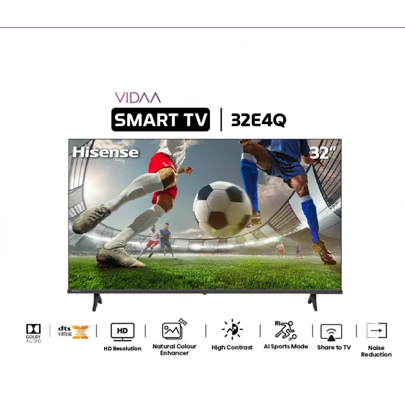 HISENSE LED TV VIDAA รุ่น 32E4Q สมาร์ททีวี 32 นิ้ว   GRADE B