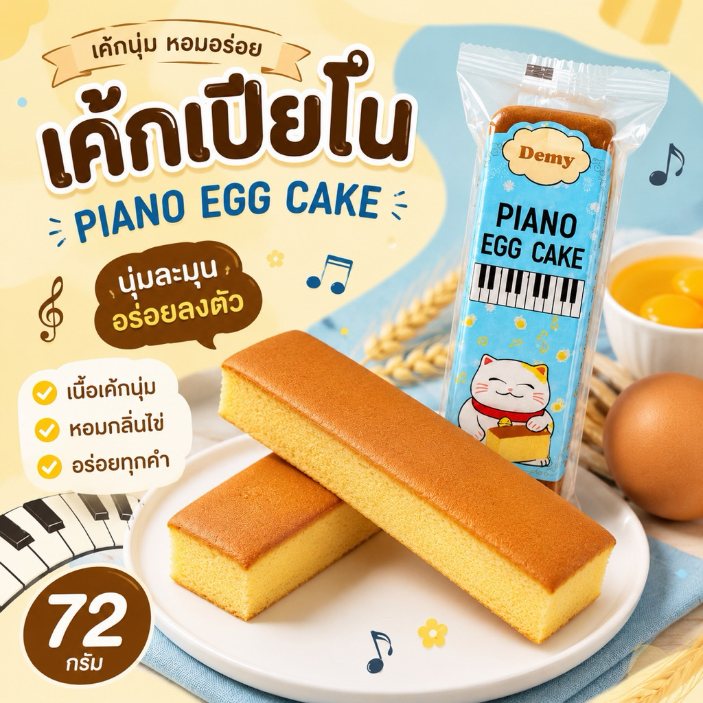 เค้กเปียโน Piano Cake 72g.