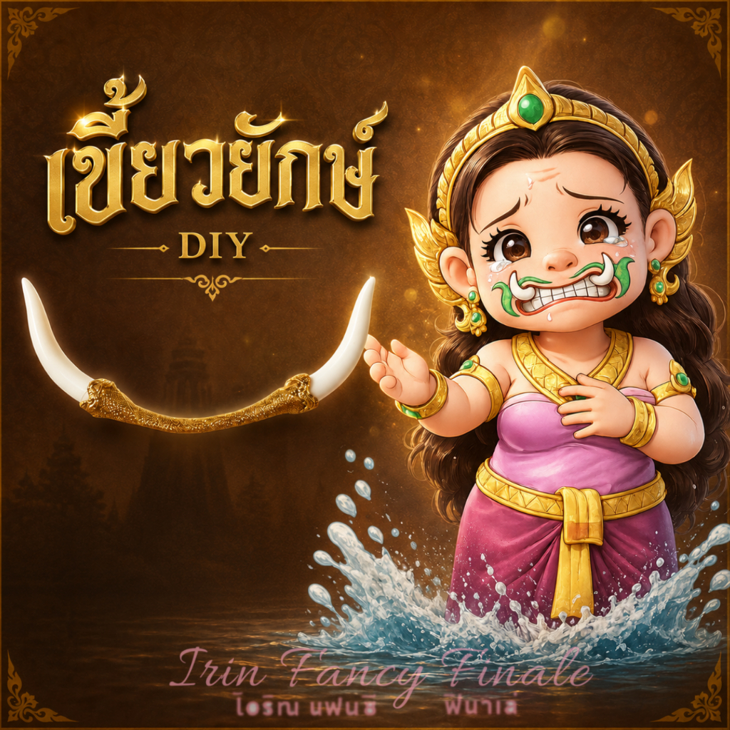 เขี้ยวยักษ์ DIY พร๊อบแต่งกายยักษ์ นางผีเสื้อสุมทร