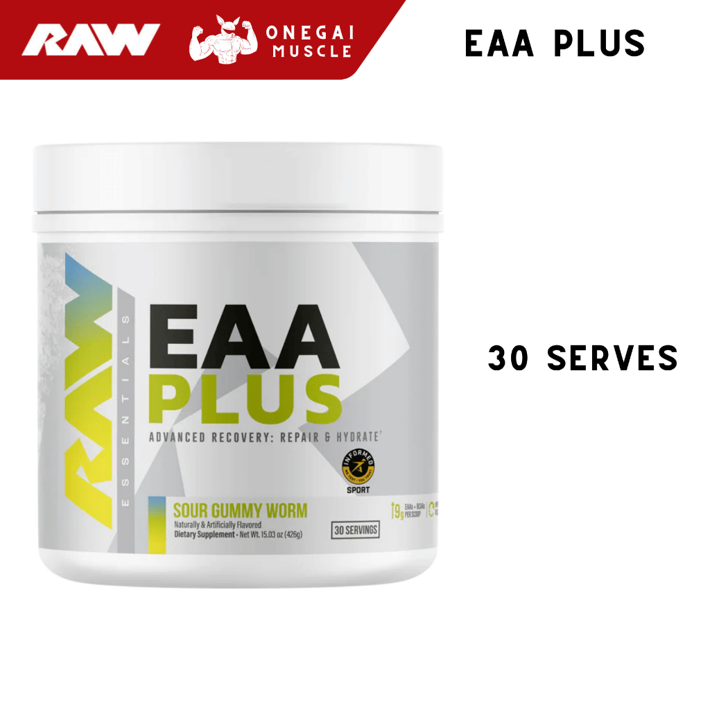RAW Nutrition EAA plus 30 servings, EAA+hydration, RAW, CBUM