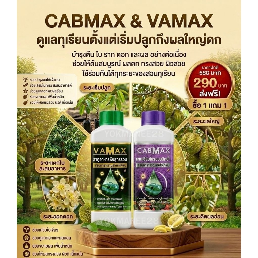 (C1+V1) cabmax vamax แคลเซี่ยมโบร่อน ธาตุอาหารรวม