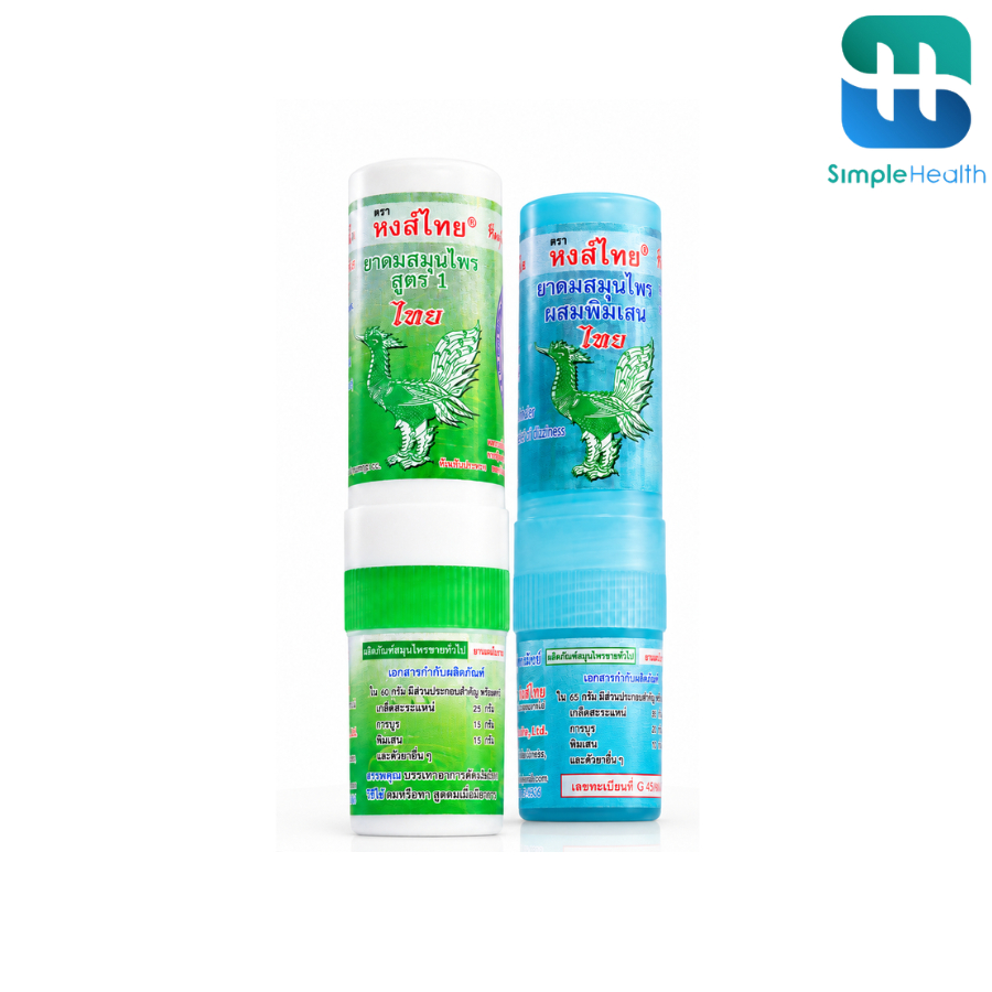 Simple Health หงส์ไทย ยาดมสมุนไพร 2in1 กลิ่นหอมสดชื่น