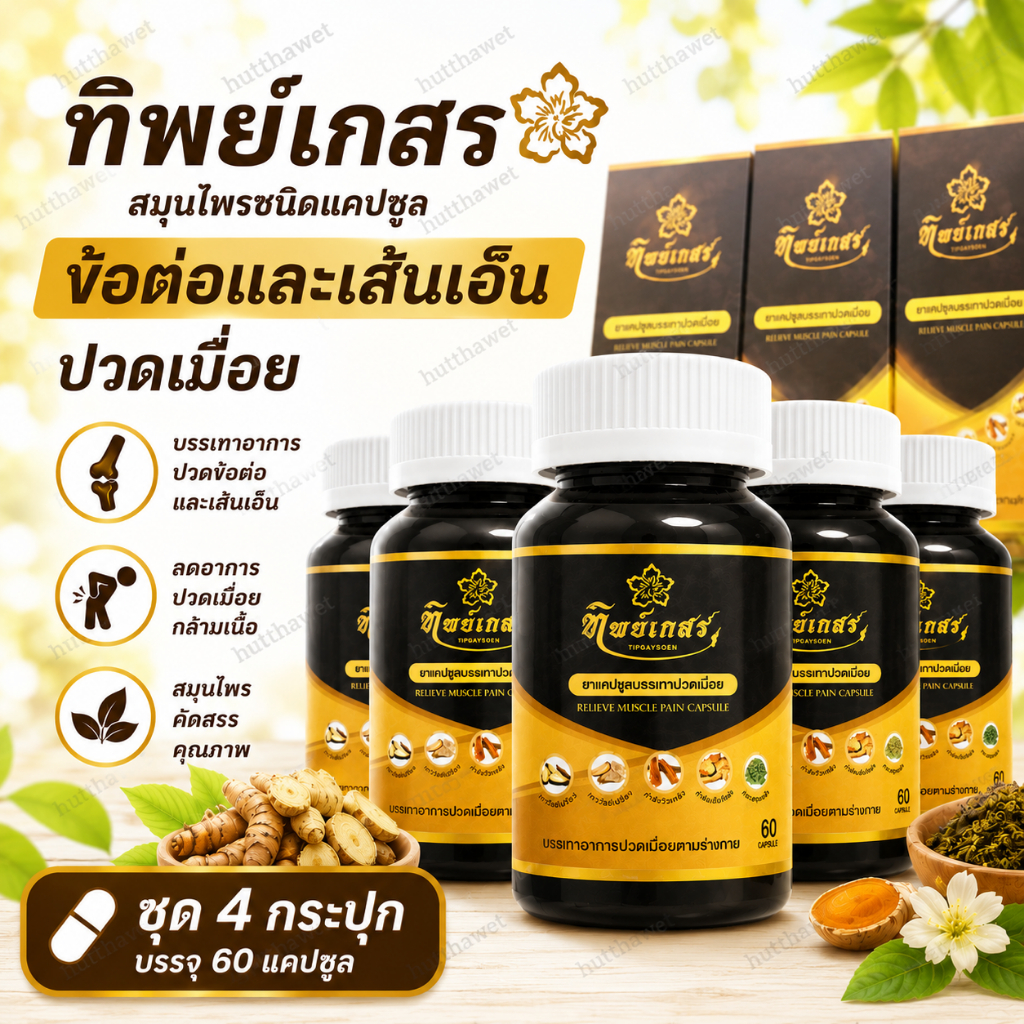 ทิพย์เกสร สมุนไพรทิพย์เกสร 💥(ชุดโปรสุดคุ้ม 4 กระปุก)สมุนไพรไทบ้านทีวี