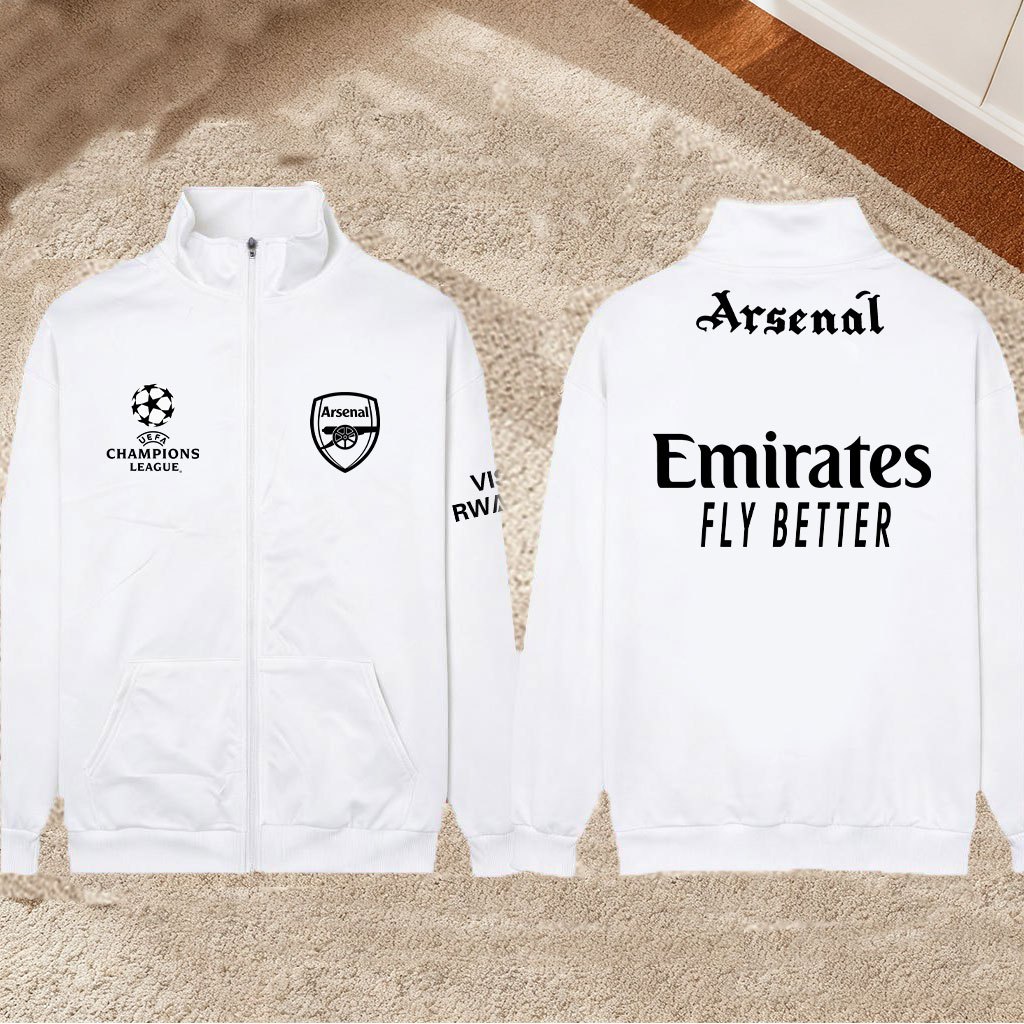 New Hoodie model FIFA Premier League เสื้อโปโล เสื้ออาร์เซนอล/UEFA Champions League ทีมฟุตบอล jersey Arsenal FC pattern