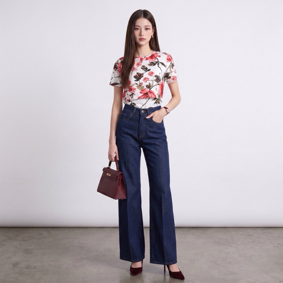 Nitan (นิทาน) เสื้อให้นมบุตร รุ่น Printed Viola Top (จัดส่งฟรีเมื่อซื้อครบ 1,000 บาท)