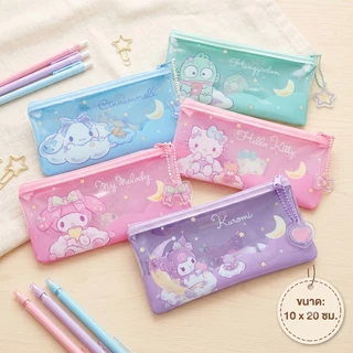 กระเป๋าดินสอ Sanrio ลิขสิทธิ์แท้ melody kitty kuromi hangyodon ขนาด 10x20 ซม.รุ่น 0015 เนื้อ PVC
