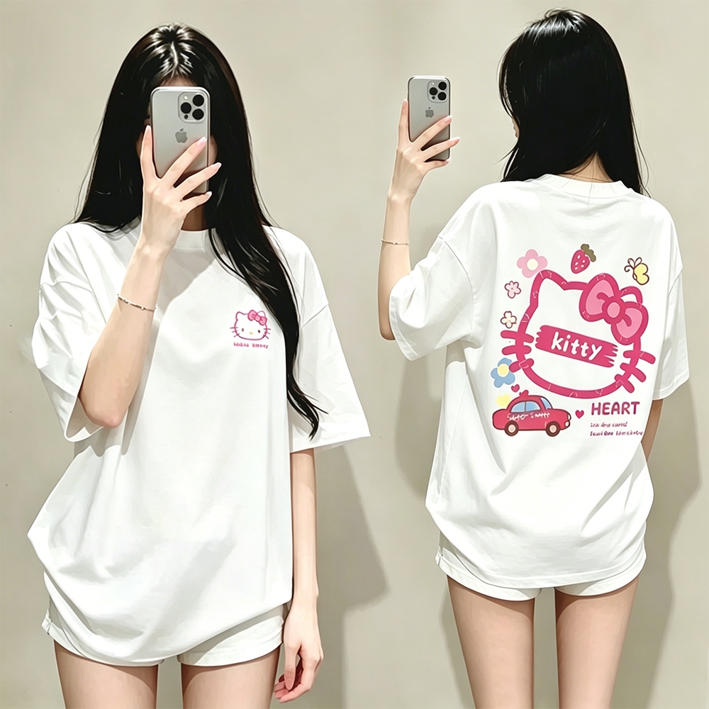 ZY 2026 เสื้อผู้หญิง เสื้อยืด เสื้อยืดผู้หญิง แขนสั้น คอกลม ทรงโอเวอร์ไซส์ สไตล์เกาหลี