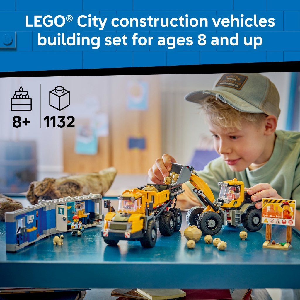 LEGO City ‏60494 شاحنة قلاب ولودر (1132 قطعة) — صورة 5