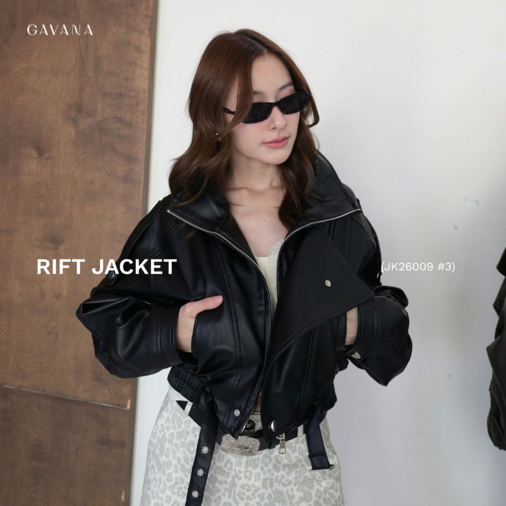 GAVANA - Rift Jacket แจ็กเก็ตหนังแขนยาว ลุคเท่ห์ #JK26009
