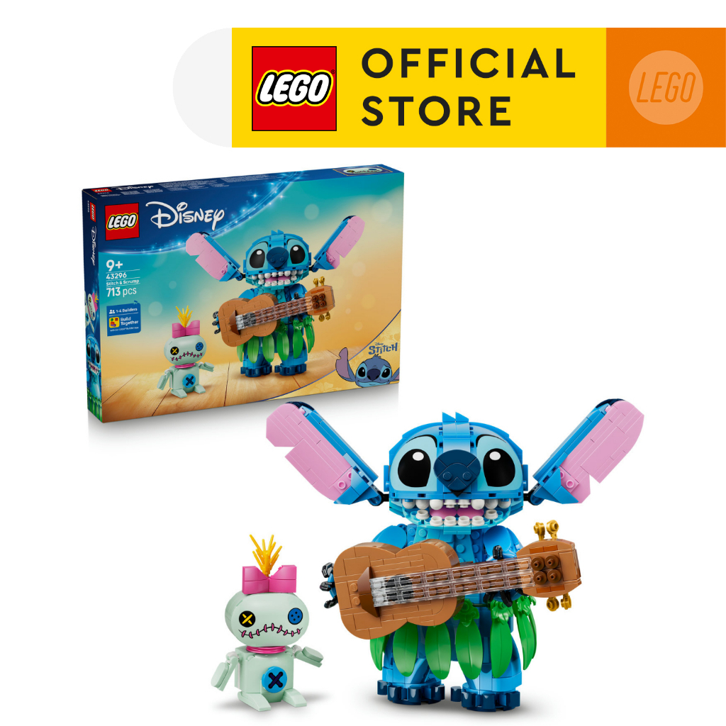 LEGO Disney Classic 43296 Stitch & Scrump (713 Pieces), Building Blocks, Kids Toy