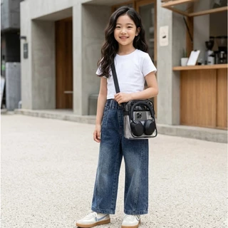 Hania kids พร้อมส่ง กางเกงยีนส์เด็ก กางเกงเด็กผู้หญิง K4135313