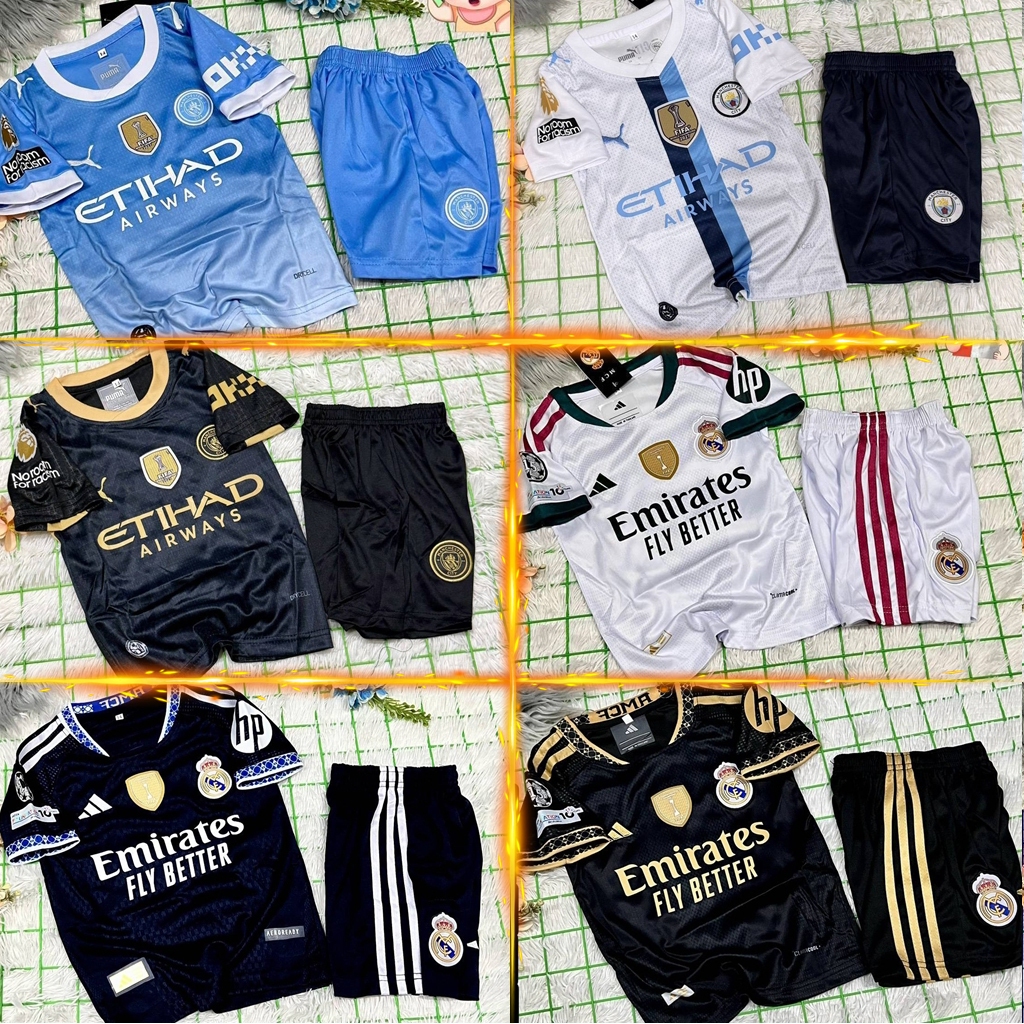 ชุดฟุตบอล เสื้อบอล เด็ก ได้ทั้งชุด(เสื้อ+กางเกง) แขนสั้น 2025-26 รวมทีม13
