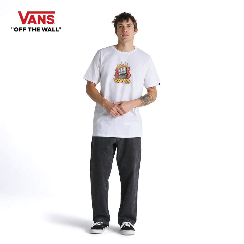 VANS DIGITAL REPAIR SS - WHITE เสื้อยืด ผู้ชาย VANS