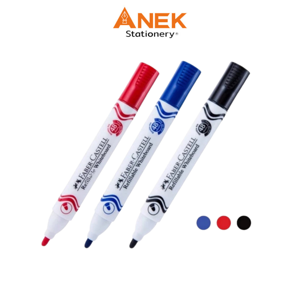 ปากกาไวท์บอร์ด Faber Castell สีน้ำเงิน,สีดำ,สีแดง เลือกสีได้ (จำนวน 1ด้าม)