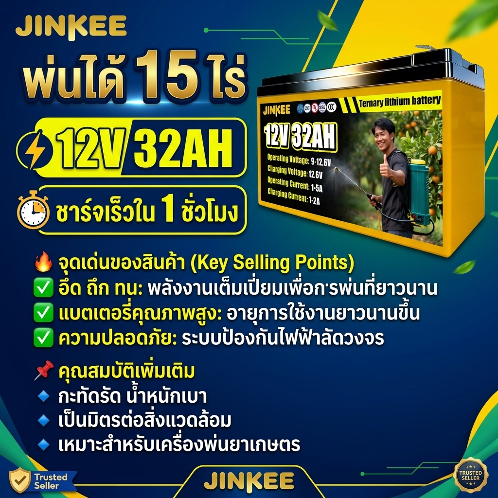 แบตเตอรี่เครื่องพ่นสารเคมี แบตเตอรี่ลิเธียมเครื่องพ่น  แบตเตอรี่ลิเธียมเครื่องพ่นยา  12V   แบตเตอรี่เครื่องพ่นสารไฟฟ้า34