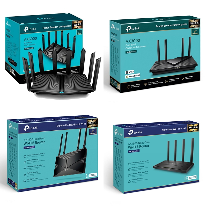 TP-LINK (Archer AX23 AX10 AX12 AX53 AX55 AX72 AX73 AX80) AX1800 Dual-Band Wi-Fi 6 Router