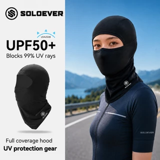 【TH】SOLOEVER หน้ากากปั่นจักรยาน แบบ Full-Face UPF50+ กันแดด Ice Silk ระบายอากาศเร็ว Balaclava mask