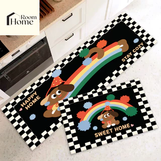 พรมเช็ตคู่ลายสัตว์ 3D (ไร้ขอบ) เซ็ต 2 ชิ้น กันลื่น ซับน้ำดี Cute Style 40x120+40x60 cm