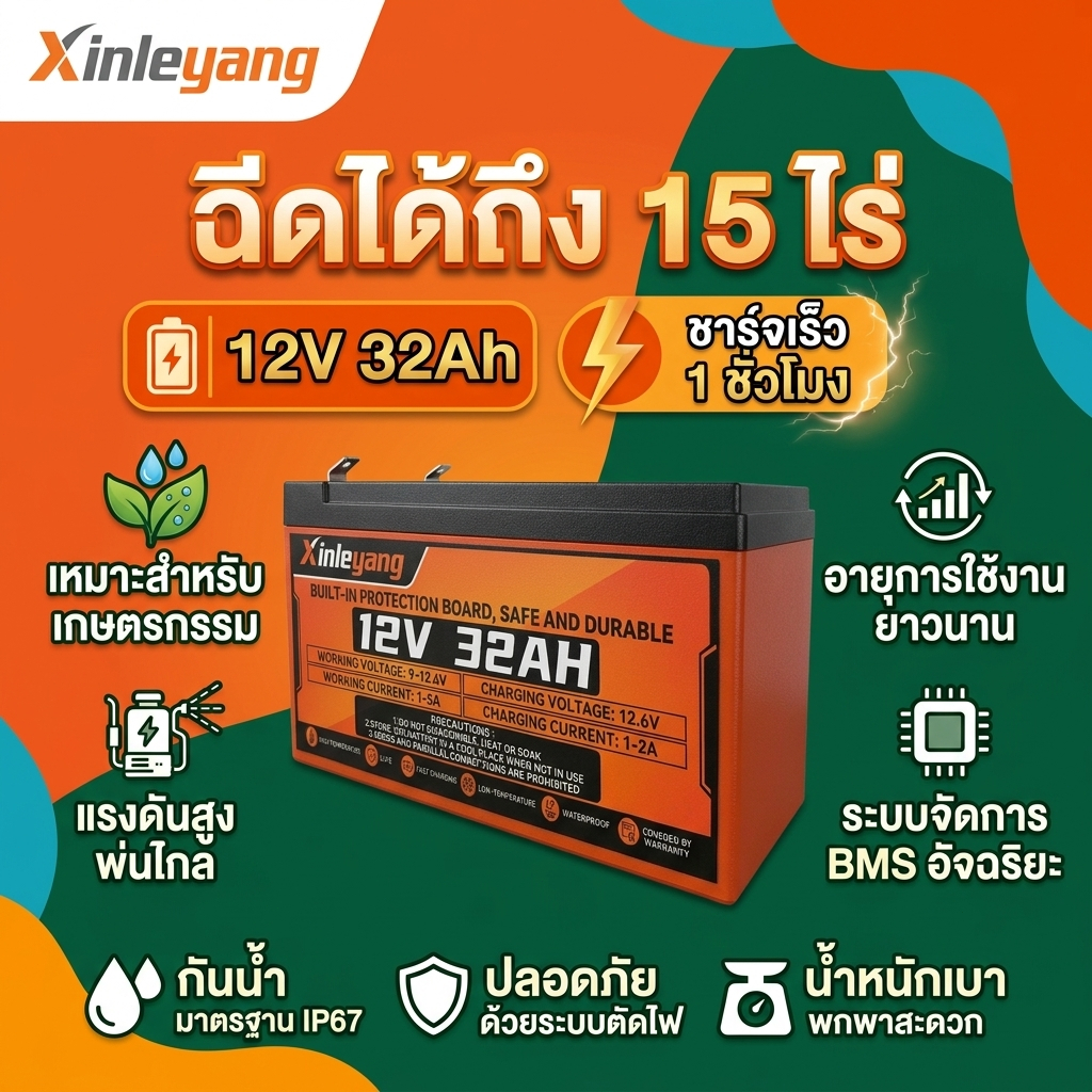แบตเตอรี่เครื่องพ่นสารเคมี  แบตเตอรี่เครื่องพ่นสารไฟฟ้า 12V  แบตเตอรี่ลิเธียมเครื่องพ่นยา  แบตเตอรี่ลิเธียมเครื่องพ่น  2