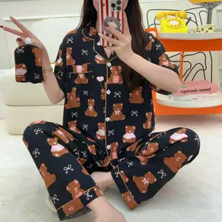 💥มาใหม่💥 ชุดนอนผ้าไหมเกาหลีป้ายY อก60 แขนสั้น-ขายาว แขนยาว-ขายาว