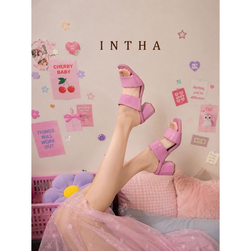NEW! สีชมพู รองเท้า Special fluffy รุ่น INT001 #Pink