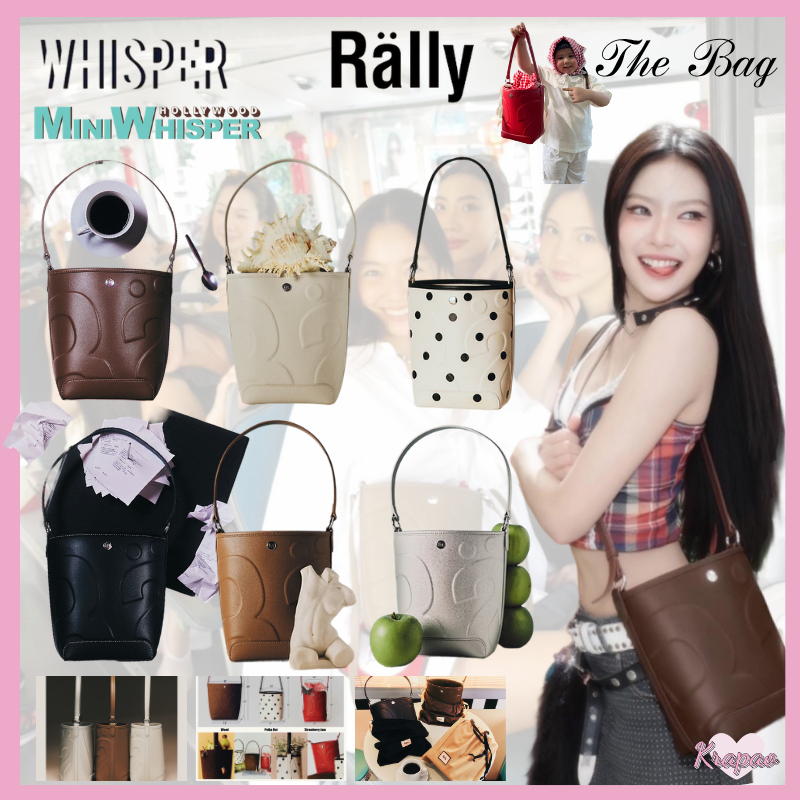 💯(**พร้อมจัดส่ง)✅แท้ Rally The Bag Mini Whisper Bucket Bag Rally Movement Official กระเป๋า กระเป๋าโท้ กระเป๋าหนัง Really