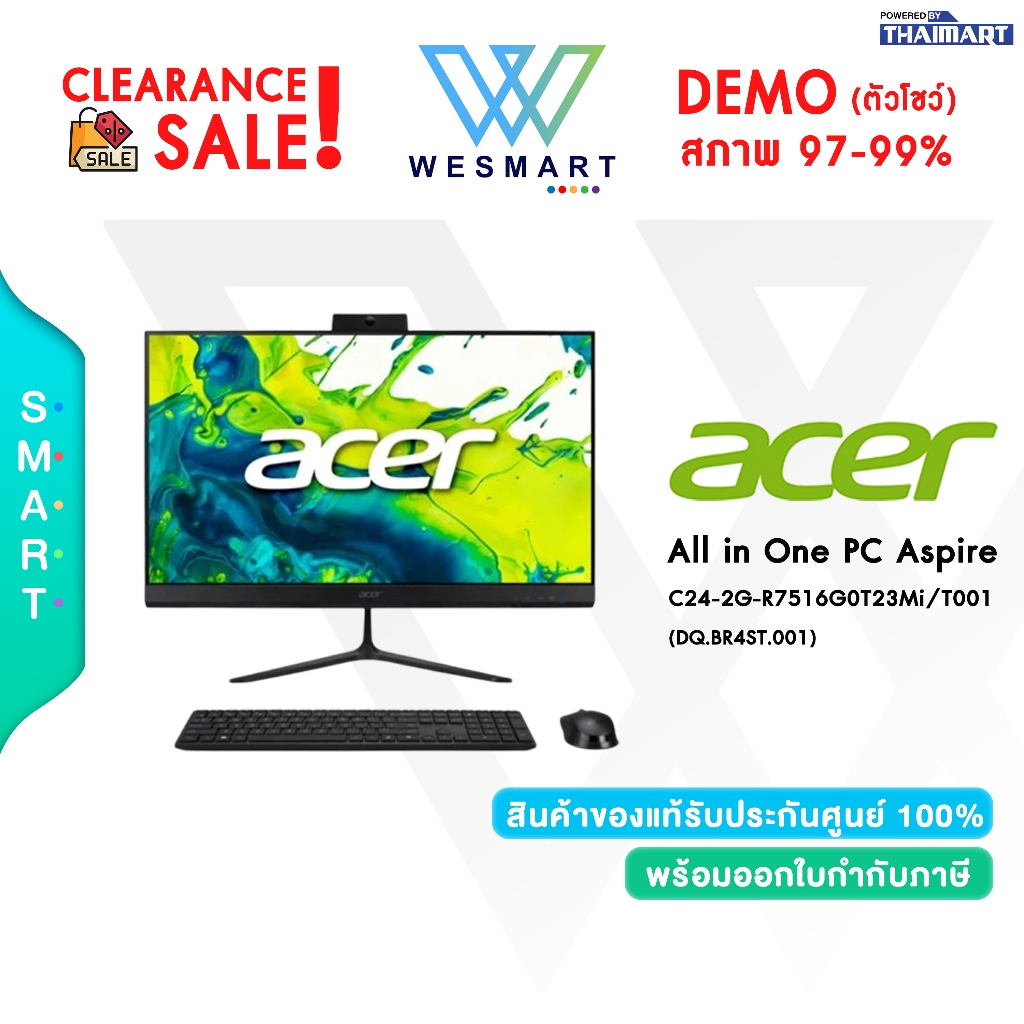 #Demo Acer Aspire C24-2G-R7516G0T23Mi/T001 (DQ.BR4ST.001) : AMD Ryzen 7 5825U/Warranty 1 Years #Demo